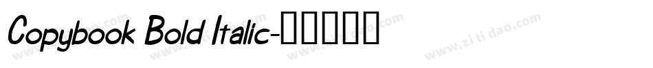 Copybook Bold Italic字体转换